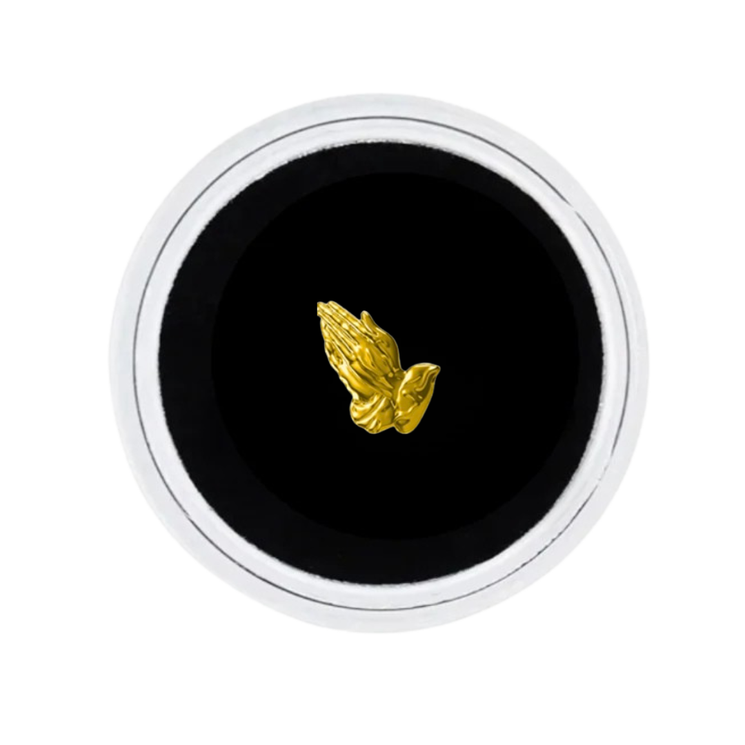 18K GOLD TOOTH GEM PRAYING HANDS