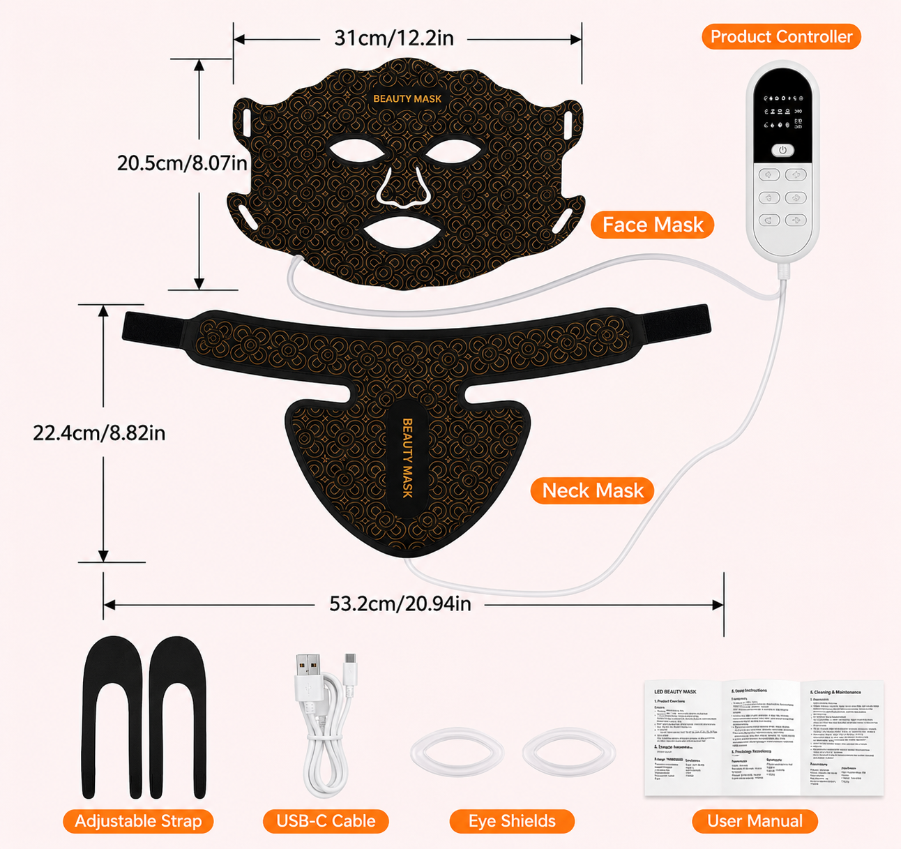 LED FACE, NECK &’ CHEST MASK