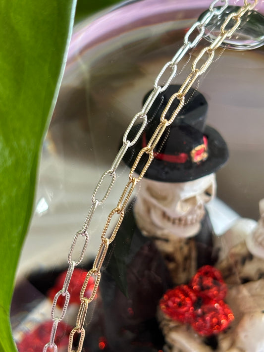 TEXTURED PAPERCLIP CHAIN - PERMANENT JEWELRY