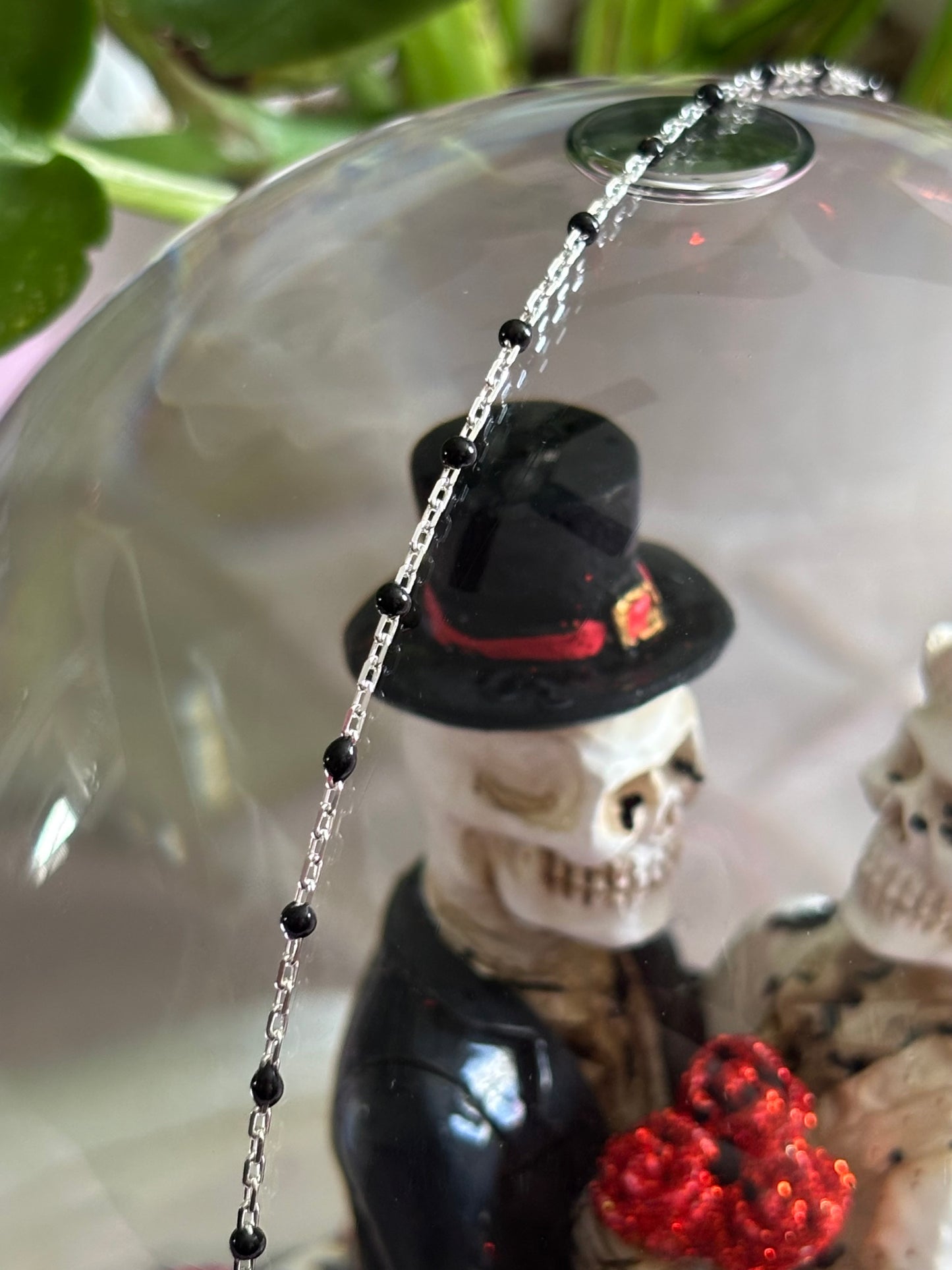 BLACK ENAMEL CHAIN - DOT CABLE PERMANENT JEWELRY