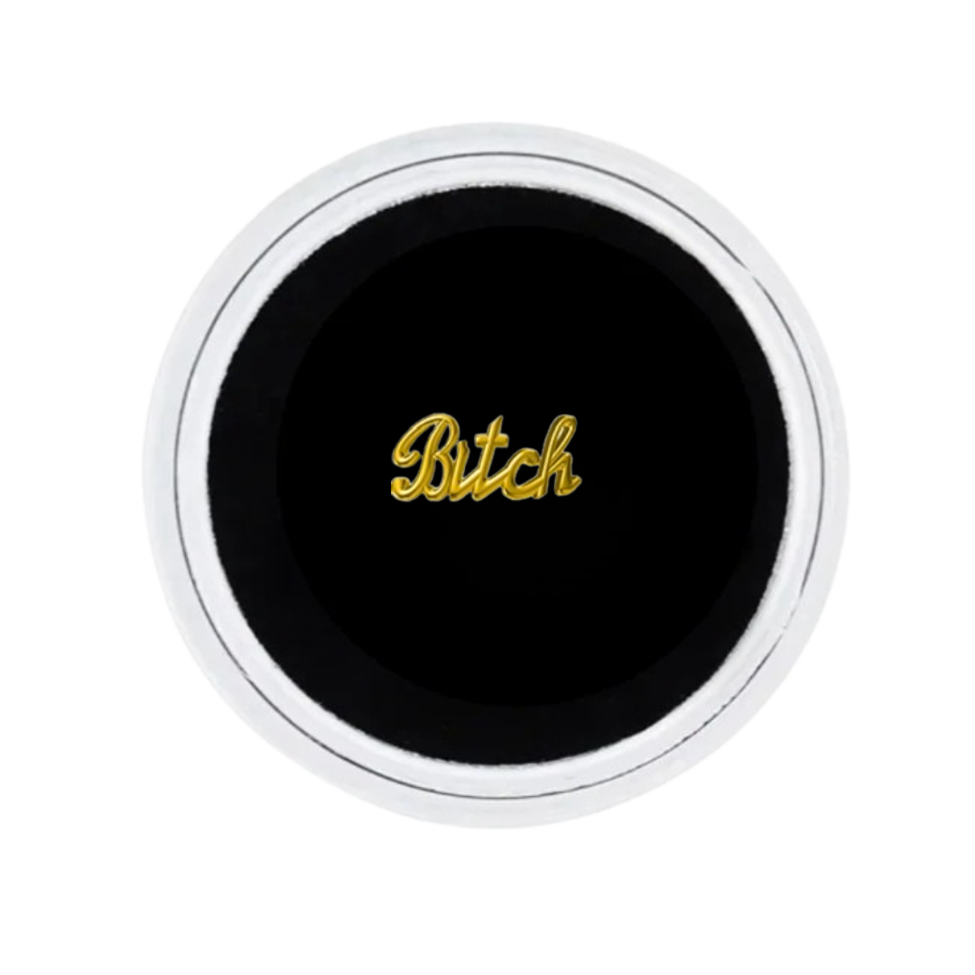 18K GOLD TOOTH GEM WORD BITCH