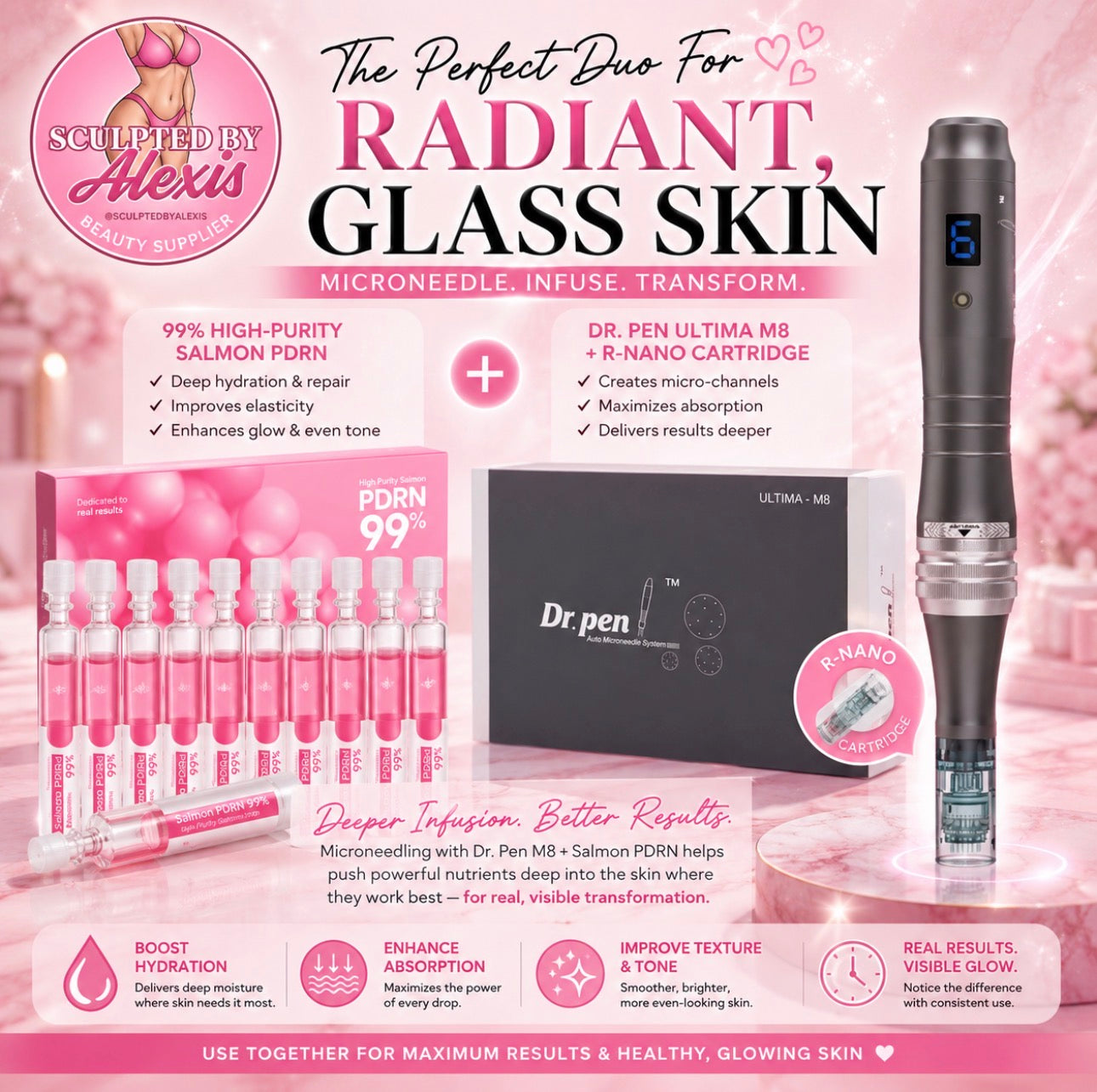 DR. PEN M8 + SALMON PDRN KIT