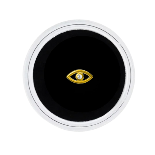 18K GOLD TOOTH GEM EVIL EYE