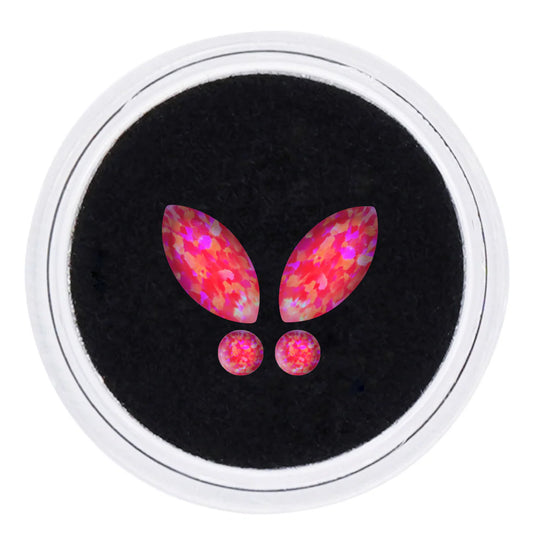 BUTTERFLY SET OPAL TOOTH GEMS