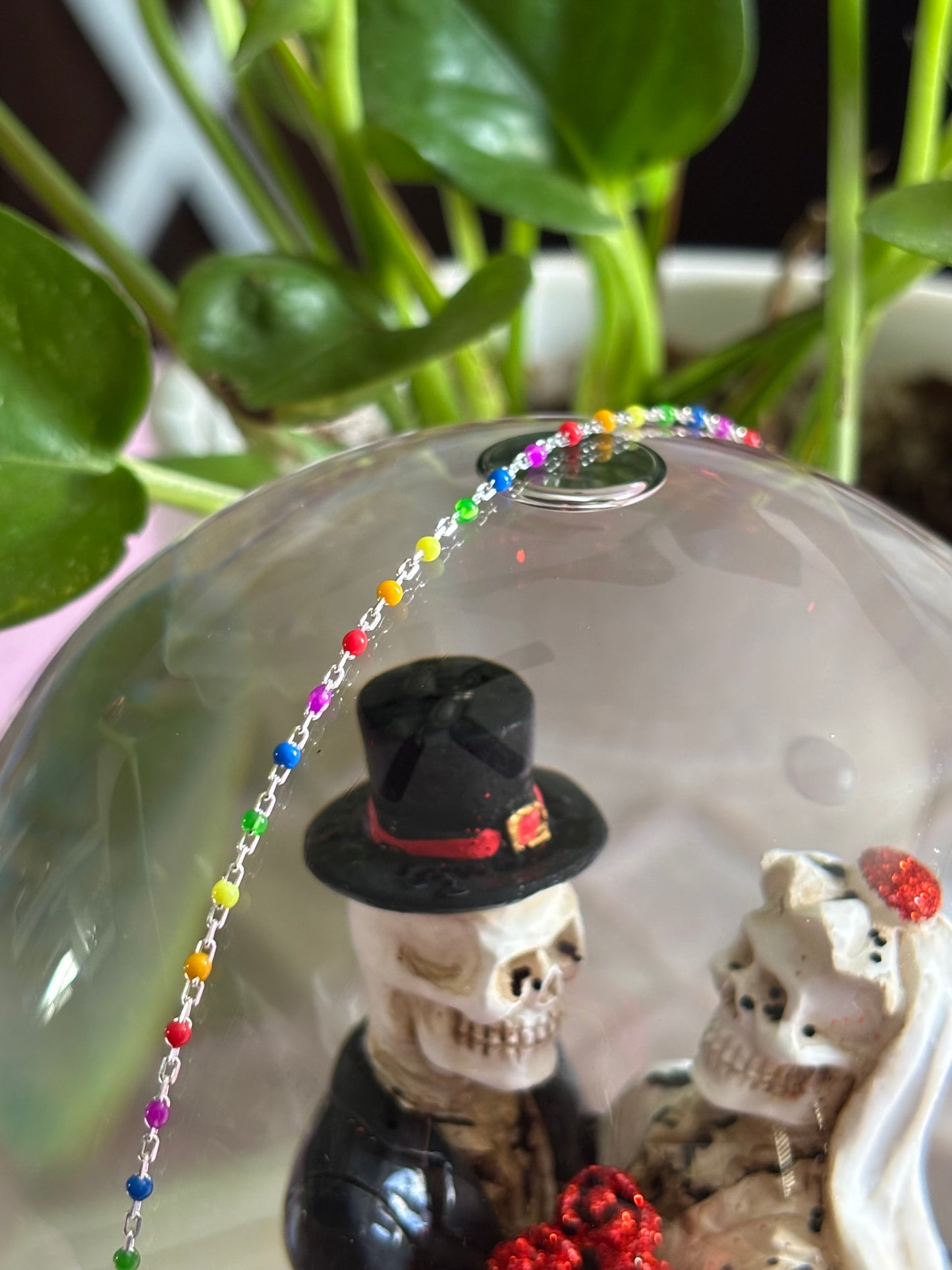 RAINBOW ENAMEL CHAIN DOT CABLE- PERMANENT JEWELRY