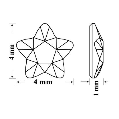 SWAROVSKI STAR FLOWER TOOTH GEMS